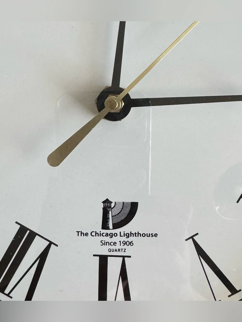 The Chicago Lighthouse Mahogany Octagon Quiet Wall Clock 12 inch